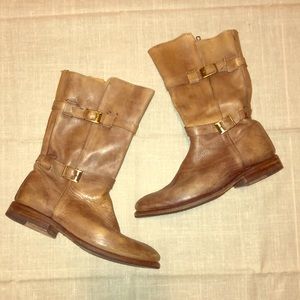 Bed Stu Zip Buckle Burnished Goodyear Welt Boots
